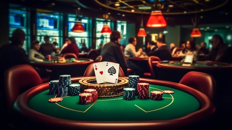 Pengguna membaca syarat bonus di layar